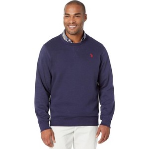 U.S. Polo Assn. Men's Long Sleeve Popover Crew Neck Fleece Sweatshirt - 1 of 3
