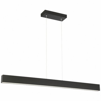 Form Sleek Matte Black LED Linear Pendant Light