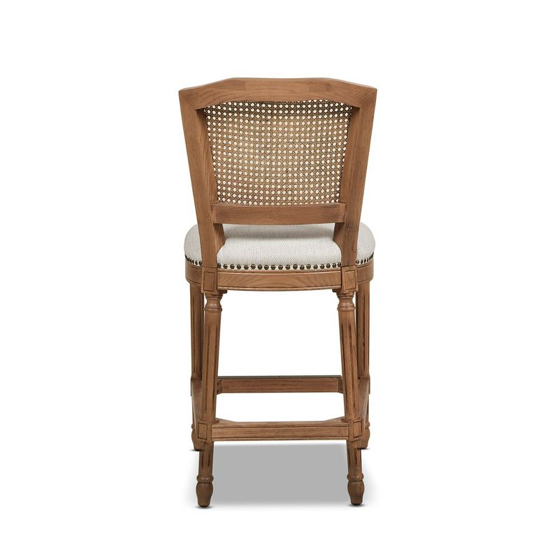 Jennifer Taylor Home Triomphe Rattan Wicker High Back Armless Counter Bar Stool, 3 of 8