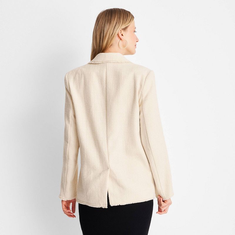 Women's Boucle Frayed Edge Blazer - Future Collective™ with Jenny K. Lopez, 2 of 6