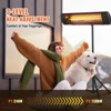 VEVOR Infrared Heater, 1500W Remote Control Electric Space Heater, LED Screen Patio Heater w/ 3 Speeds & Timer, Mount to Ceiling/Wall,34in L,Black - 4 of 4