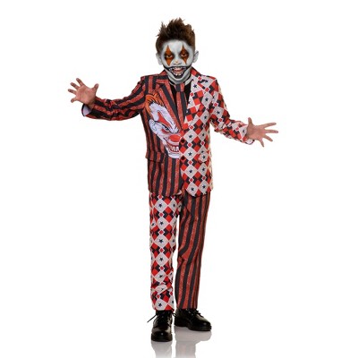UNDERWRAPS Blacklight Glow Scary Clown Costume - Neon Terror Glow In The Dark Adult Halloween (Mens XX-Large (50-52
