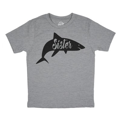 Youth Sister Shark T Shirt Funny Beach Summer Vacation Family Tee For Kids - Crazy Dog Youth T Shirt