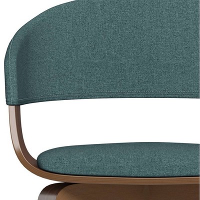 Calinda Light Turquoise Blue Upholstered Bentwood Dining Chair