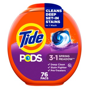 Tide Spring Meadow Pods HE Compatible Laundry Detergent Soap Pacs - 1 of 4