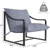 COZONY Modern Accent Chair with Metal Frame, Upholstered Lounge Armchair with Foam Cushion for Living Room, Bedroom - 2 of 4