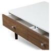 Gemini Wood Contemporary Coffee Table - Baxton Studio: Modern Design, Dual Drawers, MDF Composite - 4 of 4