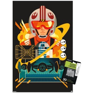 Trends International Star Wars: Heroic Gestures - Luke Skywalker and R2-D2 Unframed Wall Poster Prints - 1 of 4