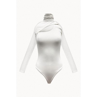 Women's JUANES STRETCH-MODAL JERSEY CUTOUT BODYSUIT - geel