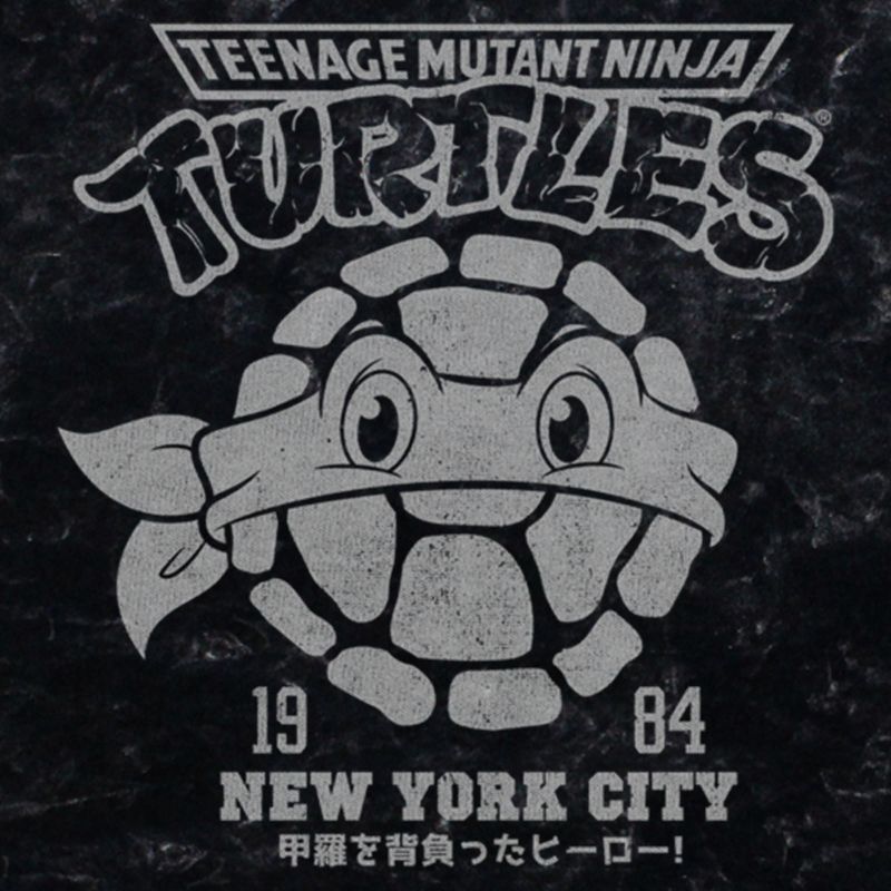 Juniors Womens Teenage Mutant Ninja Turtles New York City 1984 Logo T-Shirt, 2 of 5
