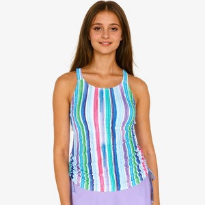 Calypsa Women's Maya Tankini Swim Top With Built-in Bra - 1 of 4