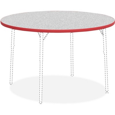 Lorell Activity Tabletop 48" Round Gray/Red 99923