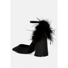 Palmetta Fur Detail Block Heel Sandals - 2 of 4
