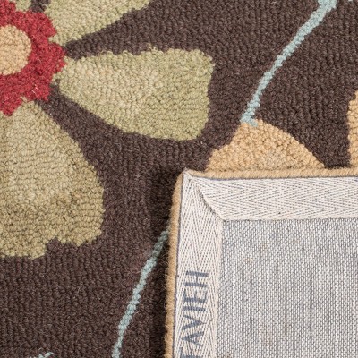Multicolor Floral Hand-Knotted Wool Area Rug 4' x 6'