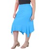 Plus Size Knee-Length Elastic Waistband And A Handkerchief Hemline Skirt - 4 of 4