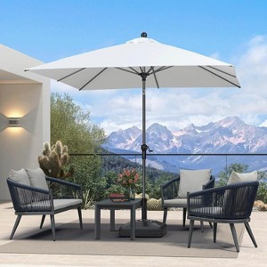 PURPLE LEAF Patio Umbrella Outdoor Table Umbrella Aluminum Frame Market Umbrella Sun Umbrella with 8 Sturdy Ribs - 1 of 4