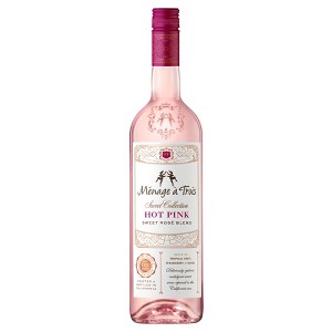 Ménage à Trois Sweet Collection Hot Pink Rose Wine - 750ml Bottle - 1 of 4