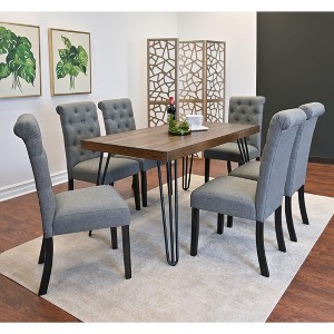 NicBex 7-Piece Dining Table Set with 6 Tufted Dining Chairs Modern Rectangle Large Kitchen Table Set & Side Chairs for Dining Room - 1 of 4
