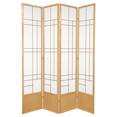 7 ft. Tall Eudes Shoji Screen - Natural (4 Panels)