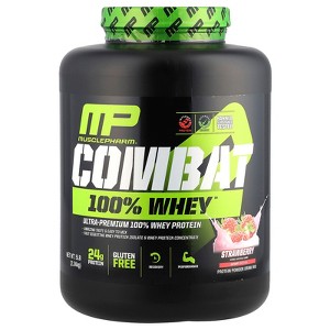 MusclePharm Combat 100% Whey™ Protein, Strawberry, 5 lb (2.24 kg) - 1 of 2
