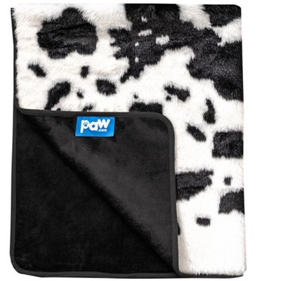 King Size Black and White Faux Fur Pet Blanket