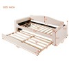 NicBex Twin/Full Size Teddy Fleece Daybed with Storage Armrests,Trundle and Latest Integrated Bluetooth Audio System - 3 of 4