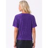 INSPIRE CHIC Women's Regular Fit Round Neck Short Sleeve Party Clubwear Blouses - 3 of 4