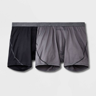 Men's Jersey Mesh Performance 3pk Long Leg Boxer Briefs - All In Motion™  Black/gray/blue : Target