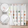 Americanflat 72x75 Hookless Shower Curtain - Polka Dot Green Orange Pink Shower Curtain with Sheer Panel, Snap-In Liner, and Grommets - 4 of 4
