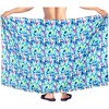 HAPPY BAY Men's Beach Summer Long Cover Up Vacation Lava Lava Sarong Hawaiian Beachwear Sarongs Samoan Swimwear For Men One Size Blue, Floral - 4 of 4