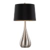 LumiSource (Set of 2) Pebble 29" Contemporary Table Lamps Brushed Nickel with Black Linen Shade - 3 of 4