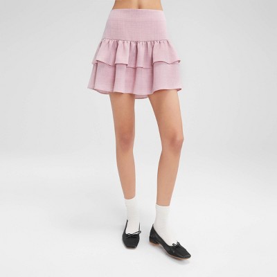 Women's Plaid Ruffle Mini Skirt - Wild Fable™