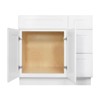 HOMLUX Easy-DIY Combo Bases - Bath Vanity Cabinet without Top in Shaker White - 2 of 4