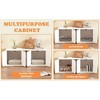 FUFU&GAGA White Cat Cabinet 4 Doors Dual Space Magnetic Door Separate Litter Collector - 4 of 4