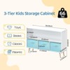 RISOKEYS Kids Bookshelf with 3 Collapsible Fabric Drawers - Toy Storage Organizer for Nursery,Playroom,Bedroom - 3 of 4