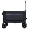 VisioGear Foldable Garden Cart with Heavy-Duty Wheels & 480lbs Load Capacity, Portable Utility Wagon for Camping, Sports, Black, 37.4"*23.03"*38.98" - 2 of 4