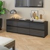 Famapy Sophisticated Black Striped 6 - Drawer Cabinet / Dresser / TV Stand: A Blend of Style and Function for Multiple Uses - 2 of 4