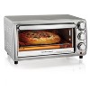 Hamilton Beach 4-Slice Toaster Oven - Silver: Countertop, Stainless Steel, Broiler & Bakes, Includes Baking Pan & Rack - 2 of 4
