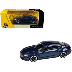 Audi E-tron GT RS Ascari Blue Metallic 1/64 Diecast Model Car by Paragon Models - 1 of 3