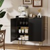 37.4'' Modern Coffee Bar Cabinet With Wine Racks And Drawer Storage For Living Room - 2 of 4