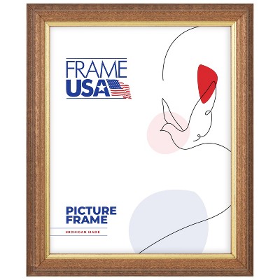 Designer Walnut with Gold Single Image Picture Frame