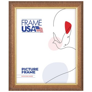 Designer Walnut with Gold Single Image Picture Frame - 1 of 4