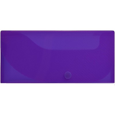 JAM Paper Plastic Pencil Case Snap Button Pencil Case Box Purple 166532743