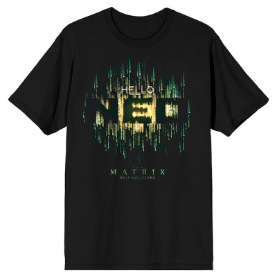 The Matrix Hello Neo Men's Black T-shirt