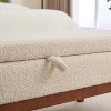 CAVINAS Plush Storage Ottoman Bench with Solid Wood Legs,Footstool with Hidden Compartment,Storage Bench for Living Room,Bedroom - 4 of 4