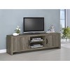 Hays 2 Door TV Stand for TVs up to 80" Gray Driftwood - Coaster: Modern Entertainment Center with Storage - 2 of 4