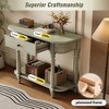 VYNXARIA Narrow Console Table , Retro Entryway Table with Top Drawer and Open Shelf, Sofa Table Console Tables for Entryway, Hallway,Living Room,Gray - 4 of 4