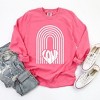 Simply Sage Market Women's Rainbow Love Heart Distressed Long Sleeve Garment Dyed Tee - 3 of 4