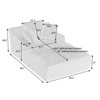 Aukfa 78.7" Corduroy Recliner Sofa Bed , No Assembly , Oversized Upholstered ,2 Pillows Chaise for Living Room & Bedroom - 3 of 4