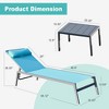 SKRAN Patio Chaise Lounge Set,Adjustable Pool Lounge Chairs,for Sunbathing,Beach,(Only includes 2 Lounge Chairs with Headrest & 1 Table) - 3 of 4
